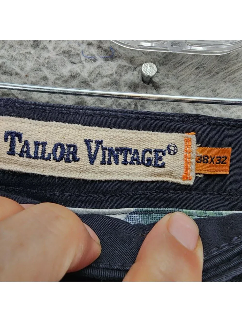 Tailor Vintage Pants Mens 38x32 Blue Stretch High Rise Classic Fit *NWT*